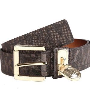 Michael Kors Hamilton Lock Monogram Belt